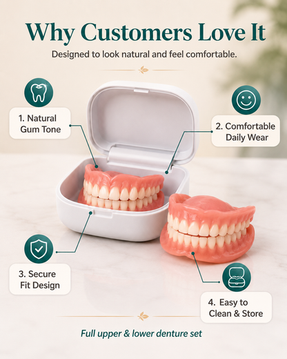 Custom-Fit Instant Smile Dentures – Natural Looking Comfort Fit
