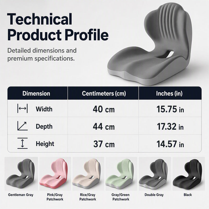🪑 Ergonomic Memory Foam Seat Cushion with Back Support – Stay Comfortable All Day, Perfect for Office, Car & Home ✨