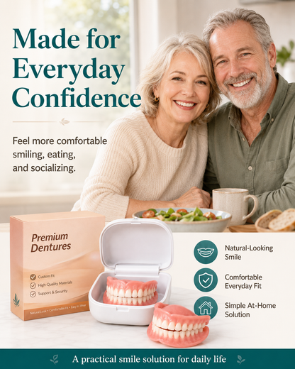 Custom-Fit Instant Smile Dentures – Natural Looking Comfort Fit