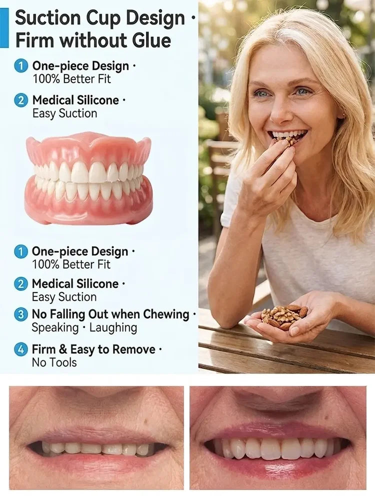 Custom-Fit Instant Smile Dentures – Natural Looking Comfort Fit