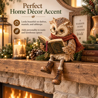 🔥 2026 Best Seller 🔥 🦉 Reading Owl Figurine with Glasses — A Charming Gift for Book Lovers 📚