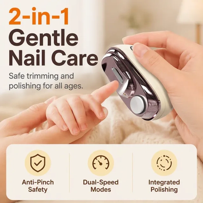 ⏳Time-Limited Special⏰2-in-1 Smart Electric Nail Trimmer & Polisher for All Ages 👨‍👩‍👧‍👦 – Blade-Free, Blood-Free & Stress-Free Nail Care! 💅