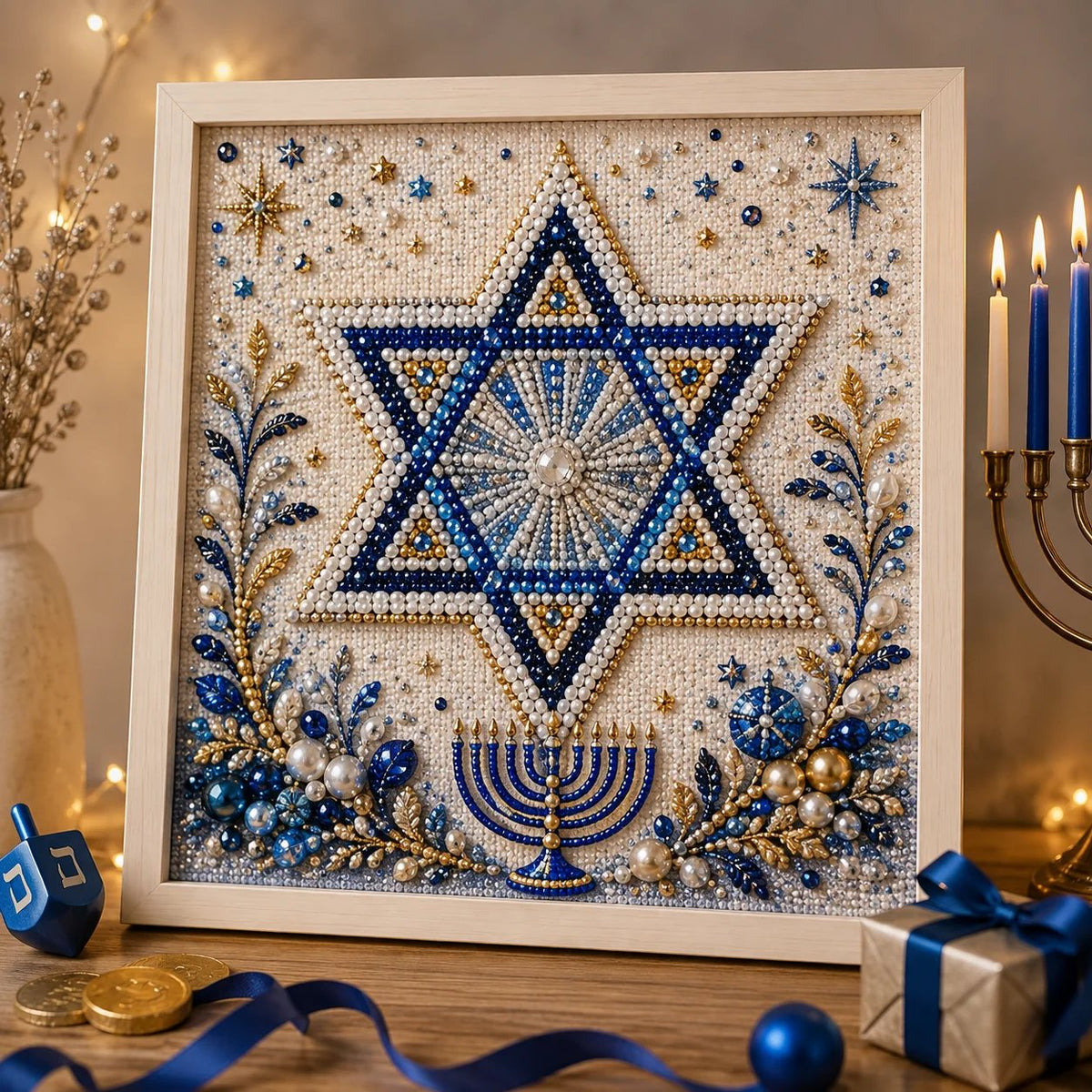 🎁Last Day 49% OFF - 🕎✨DIY Hanukkah Pearl Art Kit