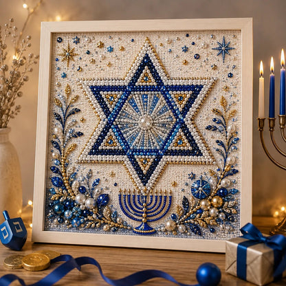🎁Last Day 49% OFF - 🕎✨DIY Hanukkah Pearl Art Kit