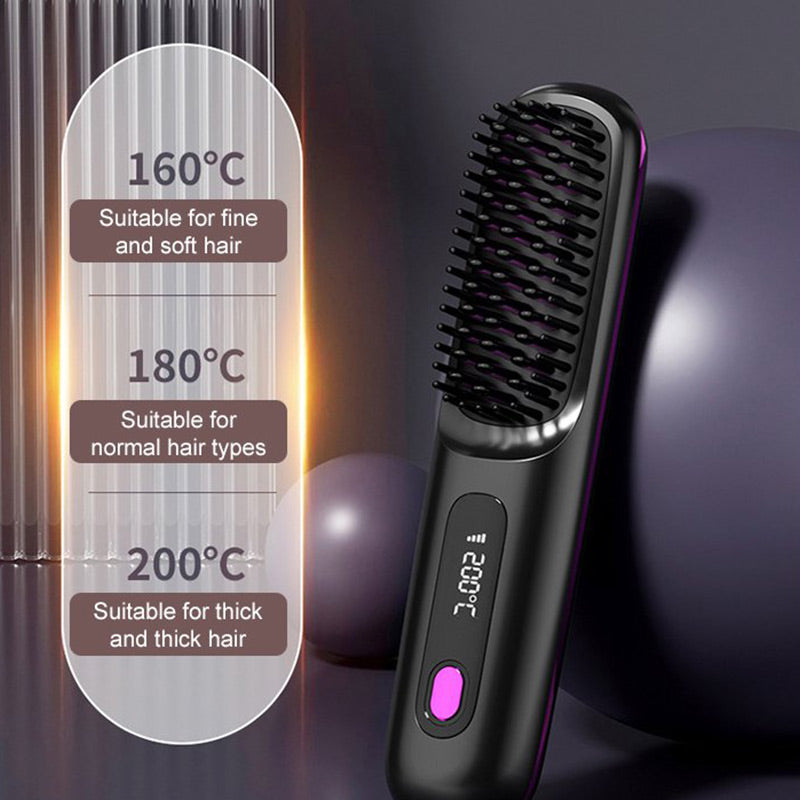 🎁New Year Special Offer: 50% OFF💖Cordless Ceramic Heated Hair Straightening Comb