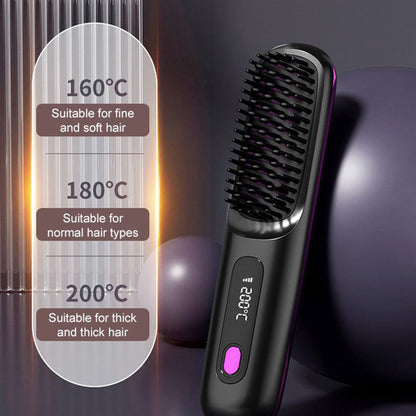 🎁New Year Special Offer: 50% OFF💖Cordless Ceramic Heated Hair Straightening Comb