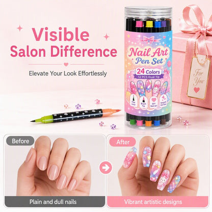 💕LAST DAY-50% OFF🌈24 Colors Dual Ended Nail Art Pens Set 5