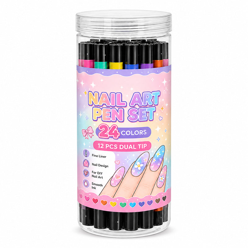 💕LAST DAY-50% OFF🌈24 Colors Dual Ended Nail Art Pens Set 5