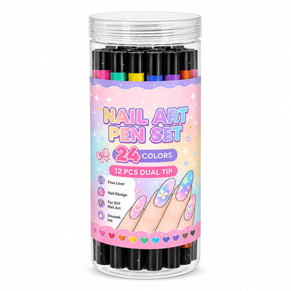 💕LAST DAY-50% OFF🌈24 Colors Dual Ended Nail Art Pens Set 5